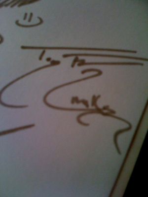 Tom's autograph 
by @shanajaca
