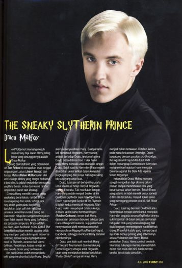 The Sneaky Slytherin Prince FIRST Magazine
via Elbenstein
